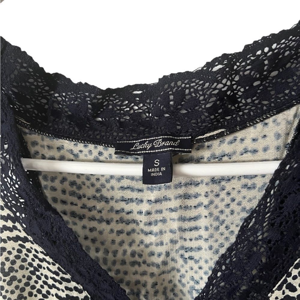 Lucky Brand Women’s Border Knit Blouse - Picture 2 of 10